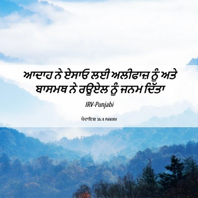 Picture 06 - ਪੈਦਾਇਸ਼ 36:4 PANIRV - ਆਦਾਹ ਨੇ ਏਸਾਓ ਲਈ - Bible Verse Picture