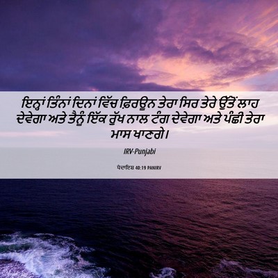 Picture 06 - ਪੈਦਾਇਸ਼ 40:19 PANIRV - ਇਨ੍ਹਾਂ ਤਿੰਨਾਂ - Bible Verse Picture