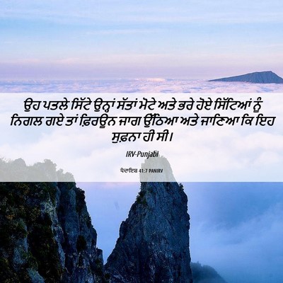 Picture 06 - ਪੈਦਾਇਸ਼ 41:7 PANIRV - ਉਹ ਪਤਲੇ ਸਿੱਟੇ - Bible Verse Picture
