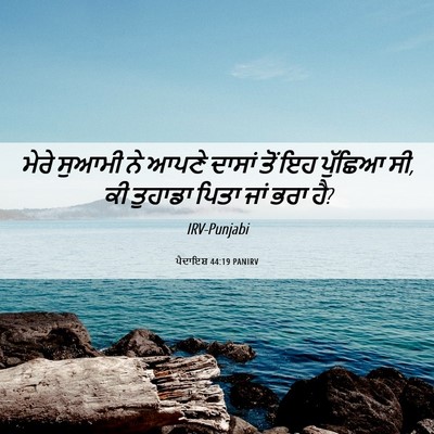 Picture 06 - ਪੈਦਾਇਸ਼ 44:19 PANIRV - ਮੇਰੇ ਸੁਆਮੀ ਨੇ ਆਪਣੇ - Bible Verse Picture