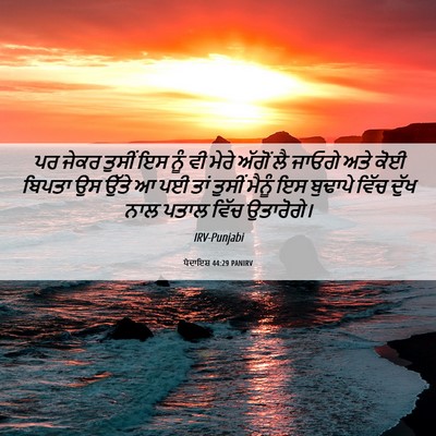 Picture 06 - ਪੈਦਾਇਸ਼ 44:29 PANIRV - ਪਰ ਜੇਕਰ ਤੁਸੀਂ ਇਸ - Bible Verse Picture