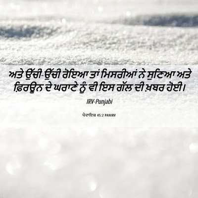 Picture 06 - ਪੈਦਾਇਸ਼ 45:2 PANIRV - ਅਤੇ ਉੱਚੀ-ਉੱਚੀ ਰੋਇਆ - Bible Verse Picture