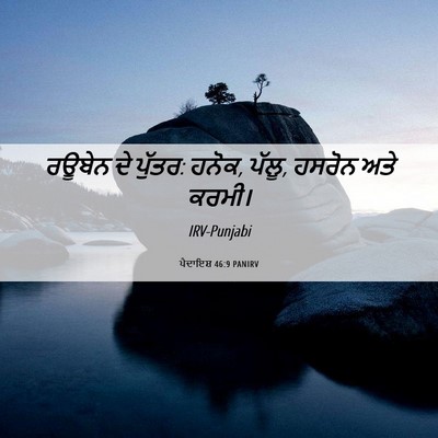 Picture 06 - ਪੈਦਾਇਸ਼ 46:9 PANIRV - ਰਊਬੇਨ ਦੇ ਪੁੱਤਰ: - Bible Verse Picture