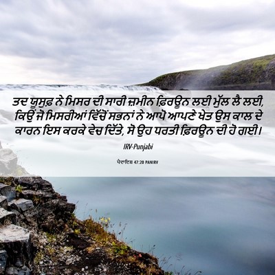 Picture 06 - ਪੈਦਾਇਸ਼ 47:20 PANIRV - ਤਦ ਯੂਸੁਫ਼ ਨੇ ਮਿਸਰ - Bible Verse Picture