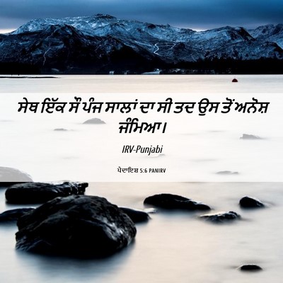 Picture 06 - ਪੈਦਾਇਸ਼ 5:6 PANIRV - ਸੇਥ ਇੱਕ ਸੌ ਪੰਜ - Bible Verse Picture