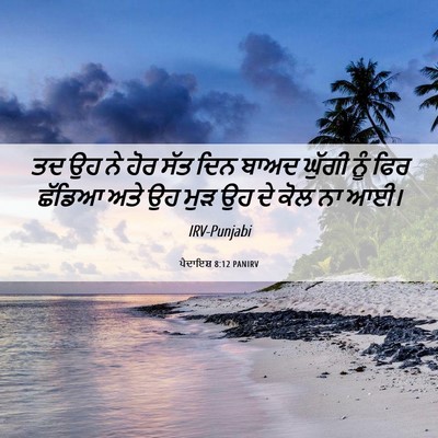 Picture 06 - ਪੈਦਾਇਸ਼ 8:12 PANIRV - ਤਦ ਉਹ ਨੇ ਹੋਰ ਸੱਤ - Bible Verse Picture