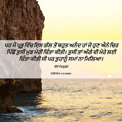 Picture 06 - ਫਿਲਿੱਪੀਆਂ 4:10 PANIRV - ਪਰ ਮੈਂ ਪ੍ਰਭੂ ਵਿੱਚ - Bible Verse Picture