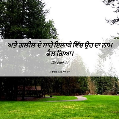 Picture 06 - ਮਰਕੁਸ 1:28 PANIRV - ਅਤੇ ਗਲੀਲ ਦੇ ਸਾਰੇ - Bible Verse Picture