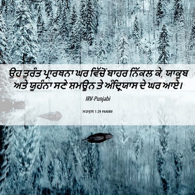 Picture 06 - ਮਰਕੁਸ 1:29 PANIRV - ਉਹ ਤੁਰੰਤ ਪ੍ਰਾਰਥਨਾ - Bible Verse Picture