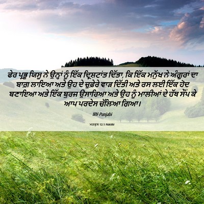 Picture 06 - ਮਰਕੁਸ 12:1 PANIRV - ਫੇਰ ਪ੍ਰਭੂ ਯਿਸੂ ਨੇ - Bible Verse Picture