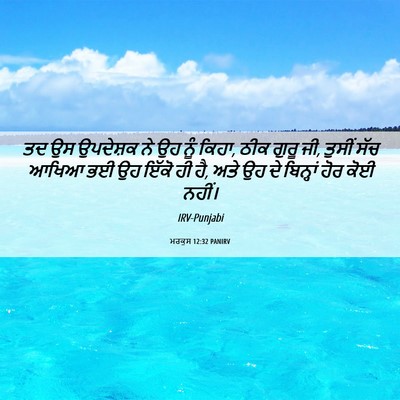 Picture 06 - ਮਰਕੁਸ 12:32 PANIRV - ਤਦ ਉਸ ਉਪਦੇਸ਼ਕ ਨੇ ਉਹ - Bible Verse Picture