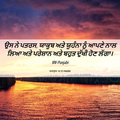 Picture 06 - ਮਰਕੁਸ 14:33 PANIRV - ਉਸ ਨੇ ਪਤਰਸ, ਯਾਕੂਬ - Bible Verse Picture