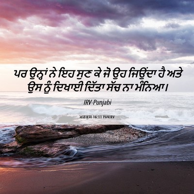 Picture 06 - ਮਰਕੁਸ 16:11 PANIRV - ਪਰ ਉਨ੍ਹਾਂ ਨੇ ਇਹ ਸੁਣ - Bible Verse Picture