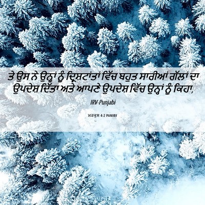 Picture 06 - ਮਰਕੁਸ 4:2 PANIRV - ਤੇ ਉਸ ਨੇ ਉਨ੍ਹਾਂ ਨੂੰ - Bible Verse Picture