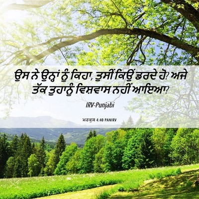 Picture 06 - ਮਰਕੁਸ 4:40 PANIRV - ਉਸ ਨੇ ਉਨ੍ਹਾਂ ਨੂੰ - Bible Verse Picture