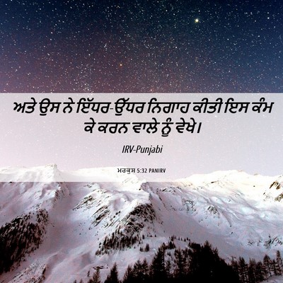 Picture 06 - ਮਰਕੁਸ 5:32 PANIRV - ਅਤੇ ਉਸ ਨੇ ਇੱਧਰ-ਉੱਧਰ - Bible Verse Picture