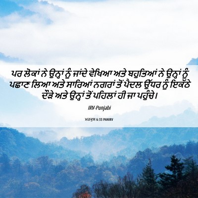 Picture 06 - ਮਰਕੁਸ 6:33 PANIRV - ਪਰ ਲੋਕਾਂ ਨੇ ਉਨ੍ਹਾਂ - Bible Verse Picture
