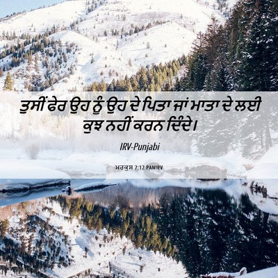 Picture 06 - ਮਰਕੁਸ 7:12 PANIRV - ਤੁਸੀਂ ਫੇਰ ਉਹ ਨੂੰ ਉਹ - Bible Verse Picture