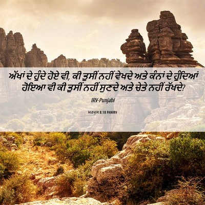 Picture 06 - ਮਰਕੁਸ 8:18 PANIRV - ਅੱਖਾਂ ਦੇ ਹੁੰਦੇ ਹੋਏ - Bible Verse Picture