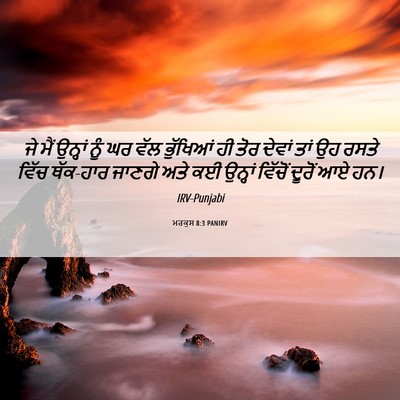 Picture 06 - ਮਰਕੁਸ 8:3 PANIRV - ਜੇ ਮੈਂ ਉਨ੍ਹਾਂ ਨੂੰ - Bible Verse Picture
