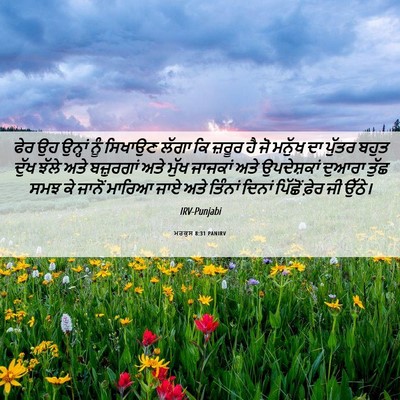Picture 06 - ਮਰਕੁਸ 8:31 PANIRV - ਫੇਰ ਉਹ ਉਨ੍ਹਾਂ ਨੂੰ - Bible Verse Picture