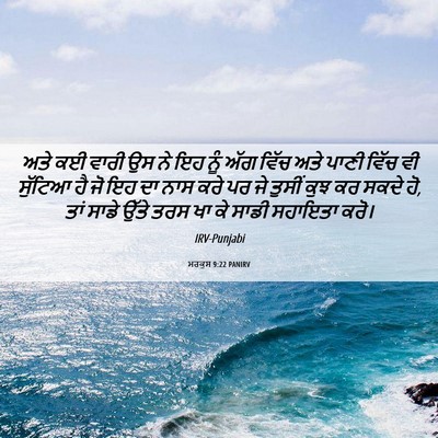 Picture 06 - ਮਰਕੁਸ 9:22 PANIRV - ਅਤੇ ਕਈ ਵਾਰੀ ਉਸ ਨੇ - Bible Verse Picture