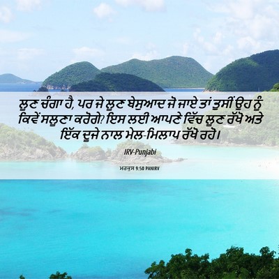 Picture 06 - ਮਰਕੁਸ 9:50 PANIRV - ਲੂਣ ਚੰਗਾ ਹੈ, ਪਰ ਜੇ - Bible Verse Picture