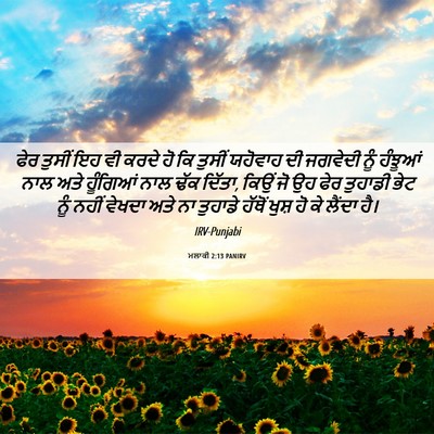 Picture 06 - ਮਲਾਕੀ 2:13 PANIRV - ਫੇਰ ਤੁਸੀਂ ਇਹ ਵੀ - Bible Verse Picture