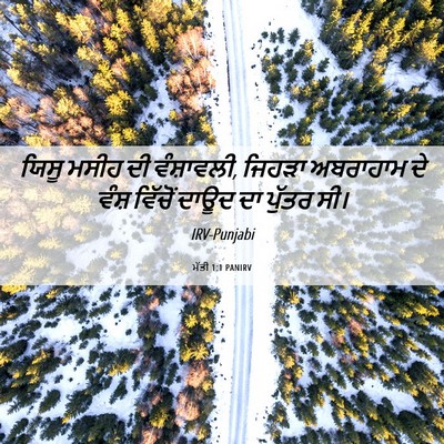Picture 06 - ਮੱਤੀ 1:1 PANIRV - ਯਿਸੂ ਮਸੀਹ ਦੀ - Bible Verse Picture