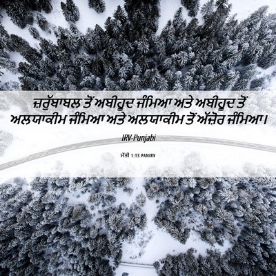 Picture 06 - ਮੱਤੀ 1:13 PANIRV - ਜ਼ਰੁੱਬਾਬਲ ਤੋਂ - Bible Verse Picture