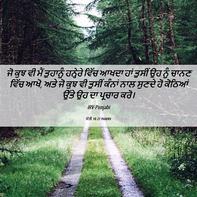 Picture 06 - ਮੱਤੀ 10:27 PANIRV - ਜੋ ਕੁਝ ਵੀ ਮੈਂ - Bible Verse Picture