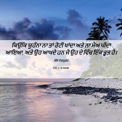 Picture 06 - ਮੱਤੀ 11:18 PANIRV - ਕਿਉਂਕਿ ਯੂਹੰਨਾ ਨਾ - Bible Verse Picture