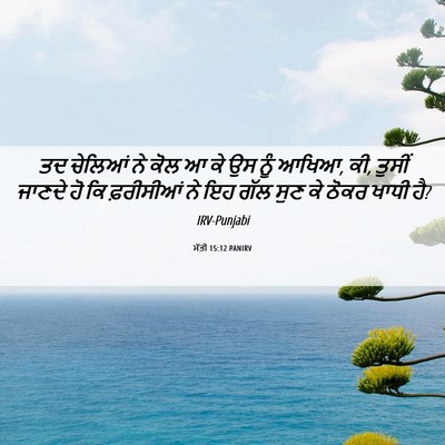 Picture 06 - ਮੱਤੀ 15:12 PANIRV - ਤਦ ਚੇਲਿਆਂ ਨੇ ਕੋਲ ਆ - Bible Verse Picture