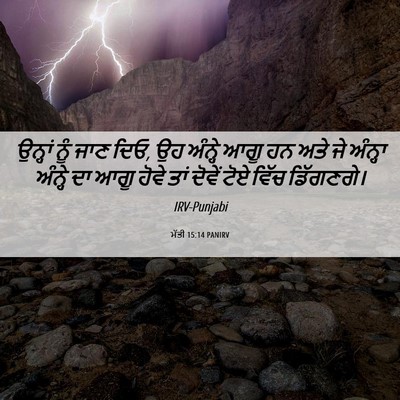 Picture 06 - ਮੱਤੀ 15:14 PANIRV - ਉਨ੍ਹਾਂ ਨੂੰ ਜਾਣ ਦਿਓ, - Bible Verse Picture