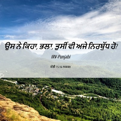 Picture 06 - ਮੱਤੀ 15:16 PANIRV - ਉਸ ਨੇ ਕਿਹਾ, ਭਲਾ, - Bible Verse Picture
