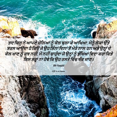 Picture 06 - ਮੱਤੀ 15:32 PANIRV - ਤਦ ਯਿਸੂ ਨੇ ਆਪਣੇ - Bible Verse Picture