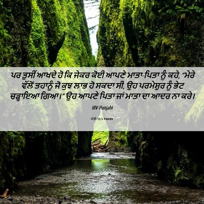 Picture 06 - ਮੱਤੀ 15:5 PANIRV - ਪਰ ਤੁਸੀਂ ਆਖਦੇ ਹੋ ਕਿ - Bible Verse Picture
