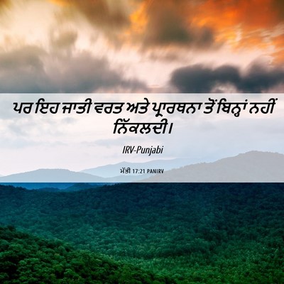 Picture 06 - ਮੱਤੀ 17:21 PANIRV - ਪਰ ਇਹ ਜਾਤੀ ਵਰਤ ਅਤੇ - Bible Verse Picture