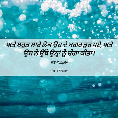 Picture 06 - ਮੱਤੀ 19:2 PANIRV - ਅਤੇ ਬਹੁਤ ਸਾਰੇ ਲੋਕ - Bible Verse Picture
