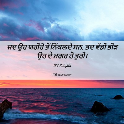 Picture 06 - ਮੱਤੀ 20:29 PANIRV - ਜਦ ਉਹ ਯਰੀਹੋ ਤੋਂ - Bible Verse Picture