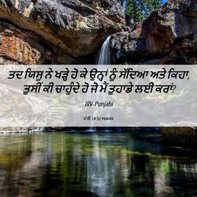 Picture 06 - ਮੱਤੀ 20:32 PANIRV - ਤਦ ਯਿਸੂ ਨੇ ਖੜ੍ਹੇ ਹੋ - Bible Verse Picture