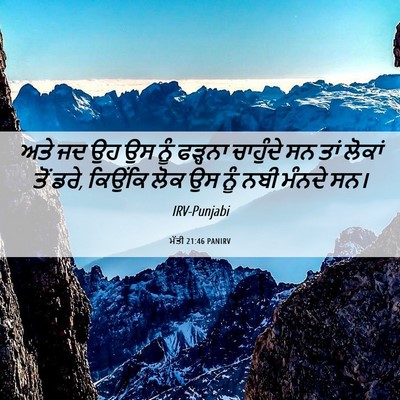 Picture 06 - ਮੱਤੀ 21:46 PANIRV - ਅਤੇ ਜਦ ਉਹ ਉਸ ਨੂੰ - Bible Verse Picture