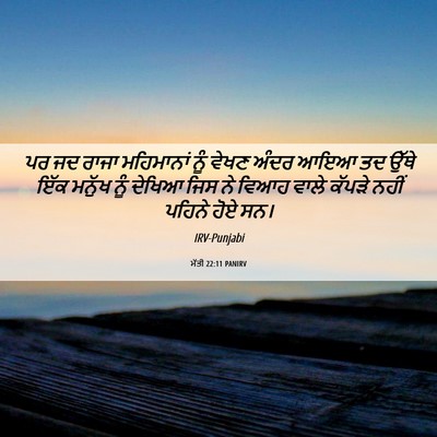 Picture 06 - ਮੱਤੀ 22:11 PANIRV - ਪਰ ਜਦ ਰਾਜਾ - Bible Verse Picture