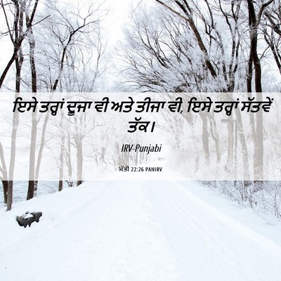 Picture 06 - ਮੱਤੀ 22:26 PANIRV - ਇਸੇ ਤਰ੍ਹਾਂ ਦੂਜਾ ਵੀ - Bible Verse Picture