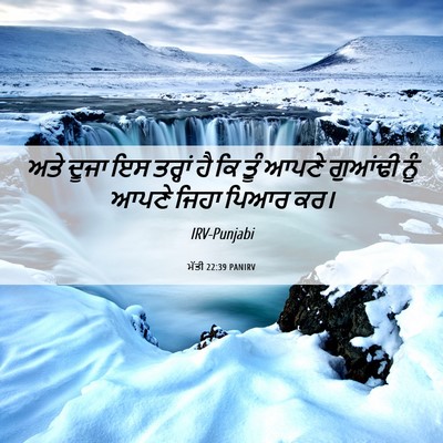 Picture 06 - ਮੱਤੀ 22:39 PANIRV - ਅਤੇ ਦੂਜਾ ਇਸ ਤਰ੍ਹਾਂ - Bible Verse Picture