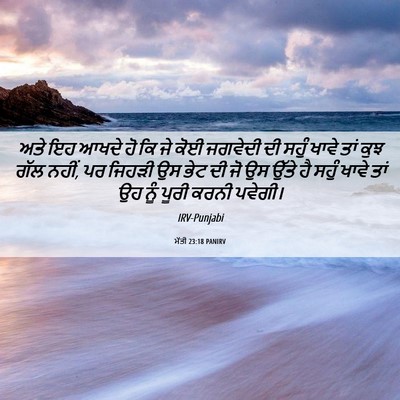 Picture 06 - ਮੱਤੀ 23:18 PANIRV - ਅਤੇ ਇਹ ਆਖਦੇ ਹੋ ਕਿ - Bible Verse Picture