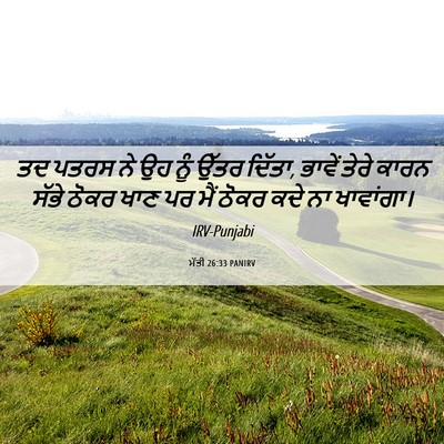 Picture 06 - ਮੱਤੀ 26:33 PANIRV - ਤਦ ਪਤਰਸ ਨੇ ਉਹ ਨੂੰ - Bible Verse Picture
