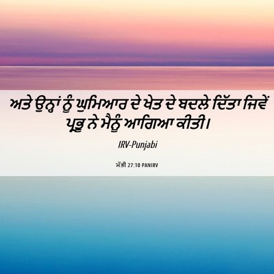 Picture 06 - ਮੱਤੀ 27:10 PANIRV - ਅਤੇ ਉਨ੍ਹਾਂ ਨੂੰ - Bible Verse Picture