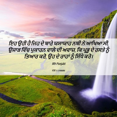 Picture 06 - ਮੱਤੀ 3:3 PANIRV - ਇਹ ਉਹੀ ਹੈ ਜਿਹ ਦੇ - Bible Verse Picture