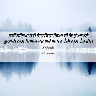 Picture 06 - ਮੱਤੀ 5:43 PANIRV - ਤੁਸੀਂ ਸੁਣਿਆ ਹੈ ਜੋ - Bible Verse Picture